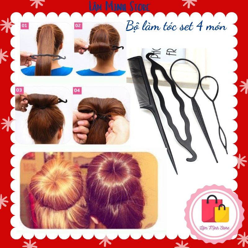 Bộ dụng cụ làm tóc 4 món 248