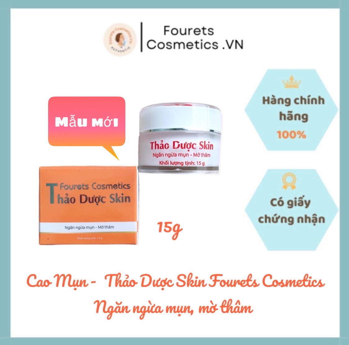 Cao mụn Thảo dược skin Fourets cosmetics