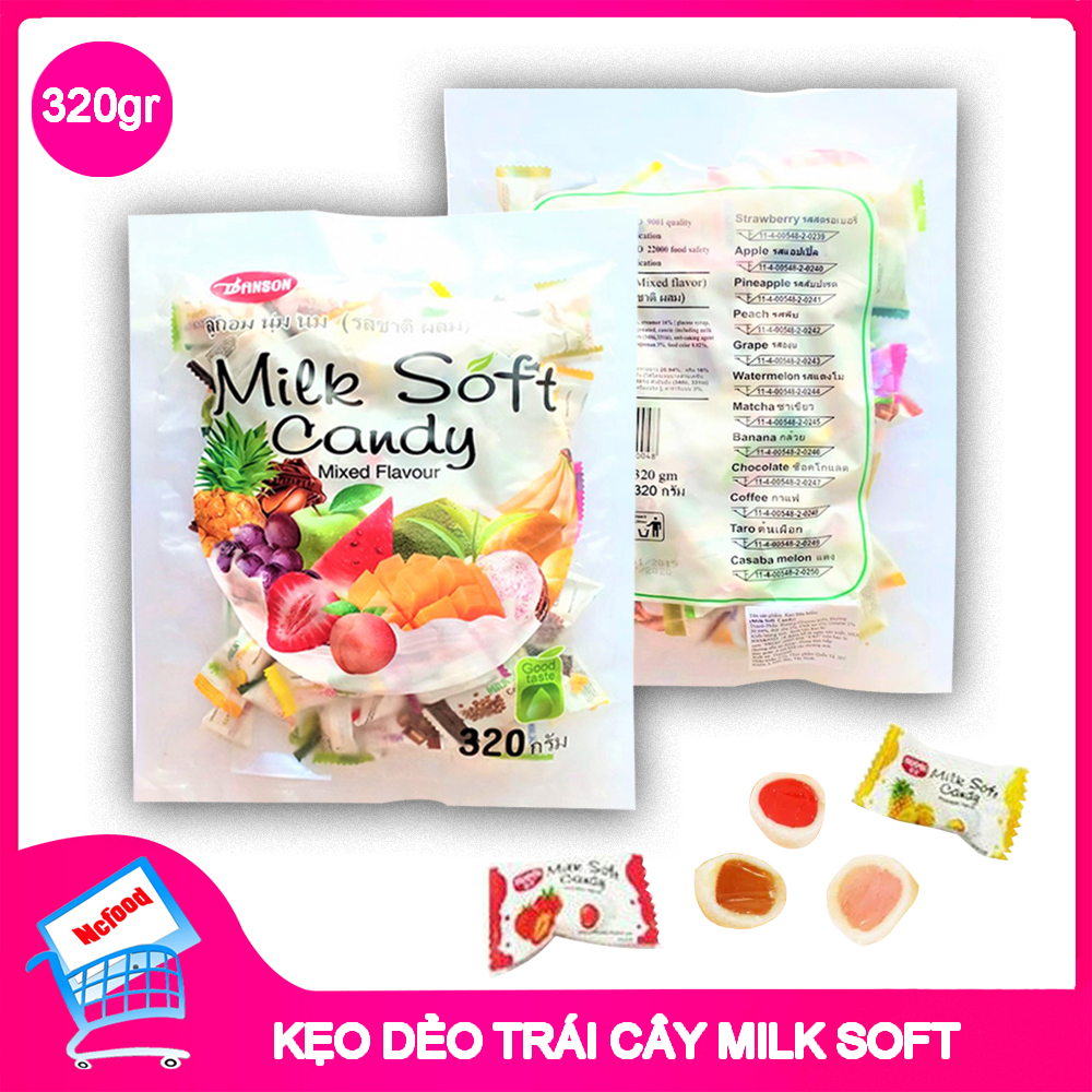 Kẹo dẻo Thái Lan Milk Soft Candy 320 gam (NCFOODVN)