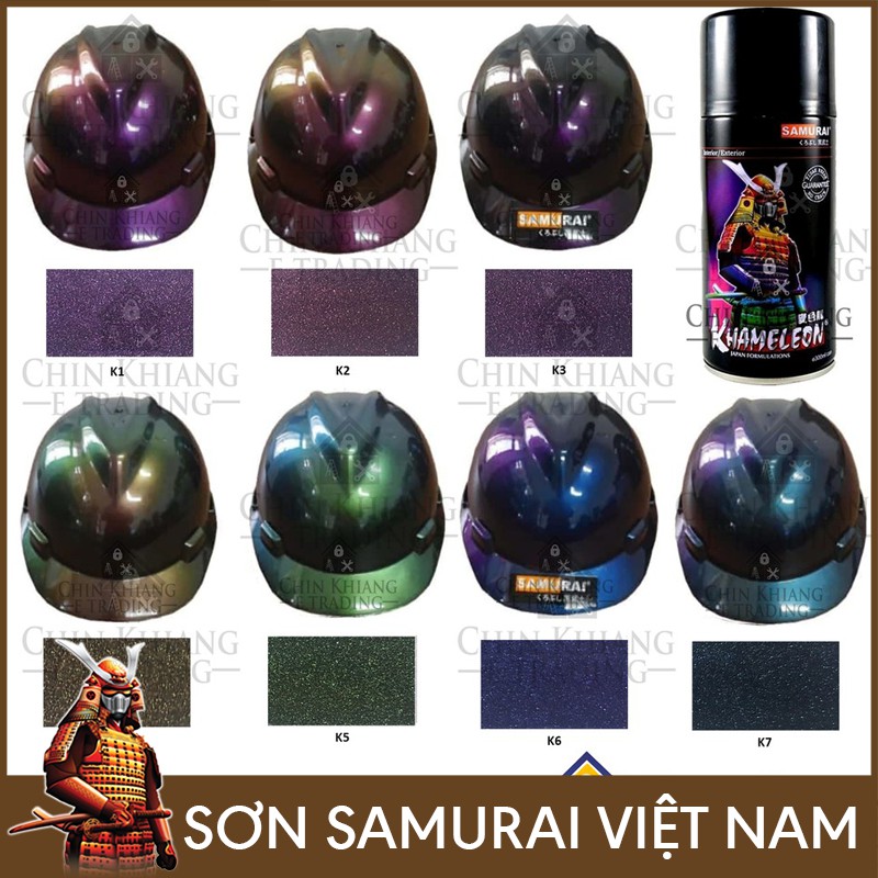 Bảng Giá Sơn Samurai - 7 Mã Màu 3D Sơn Xịt Samurai