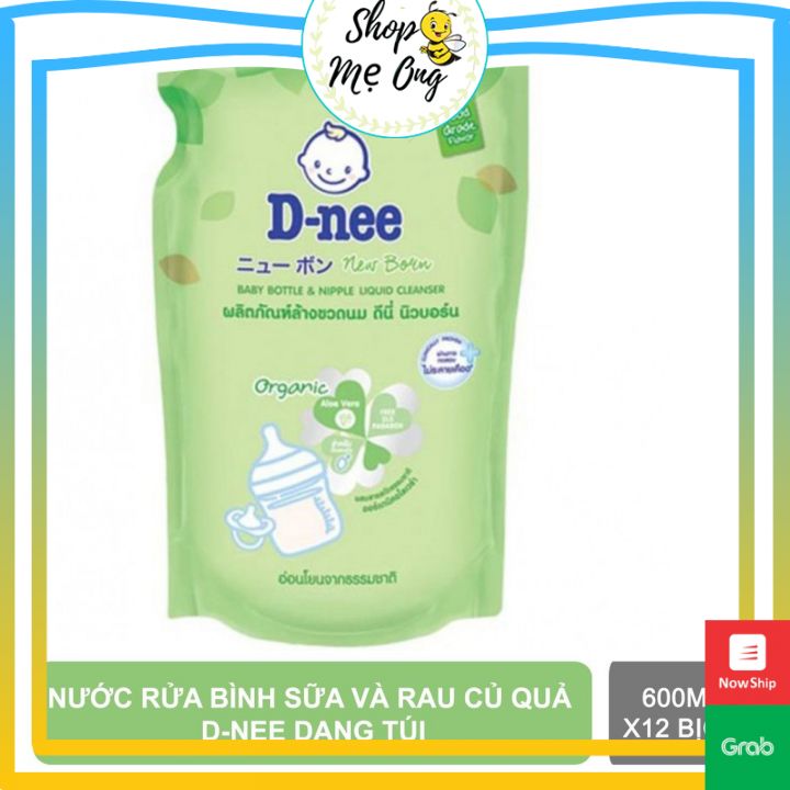 Nước rửa bình dnee organic túi 600ml - hàng nội địa thái lan