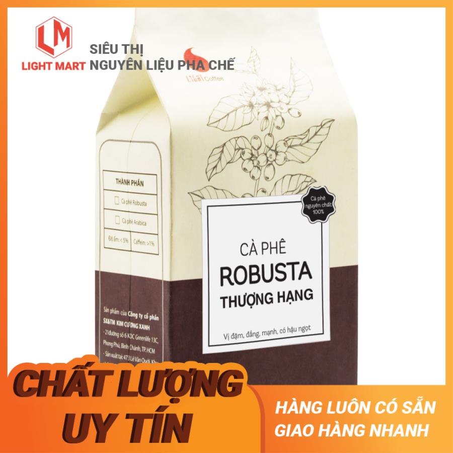Cà phê nguyên chất 100% dạng hạt Robusta thượng hạng Light Coffee - Gói 100gr