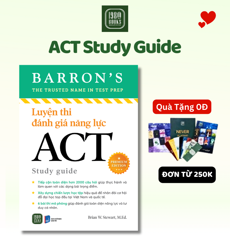 Sách - ACT STUDY GUIDE PREMIUM EDITION: Luyện Thi Đánh Giá Năng Lực