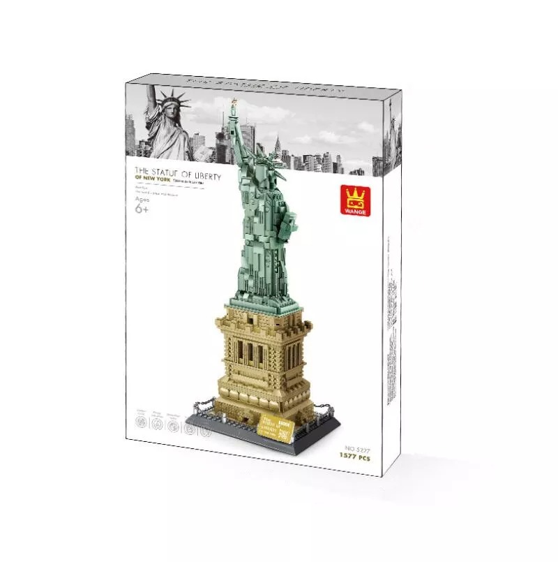 Lắp ráp xếp hình lego wange 5227 : tượng nữ thần tự do 1577 mảnh