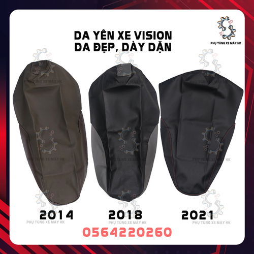 Da yên xe vision 2014/ 2018/ 2021 - da đẹp, dày dặn, chuẩn from