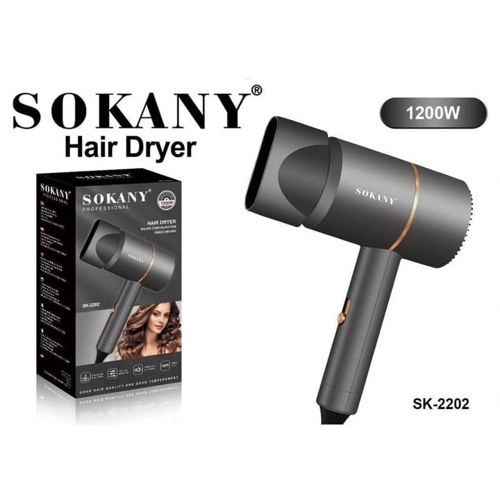 Máy sấy tóc, tạo kiểu tóc sokany sk-2202 máy uốn sấy tạo kiểu ion âm 2 chiều chống khô tóc, chất liệu hợp kim và nhựa chịu nhiệt chất lượng cao