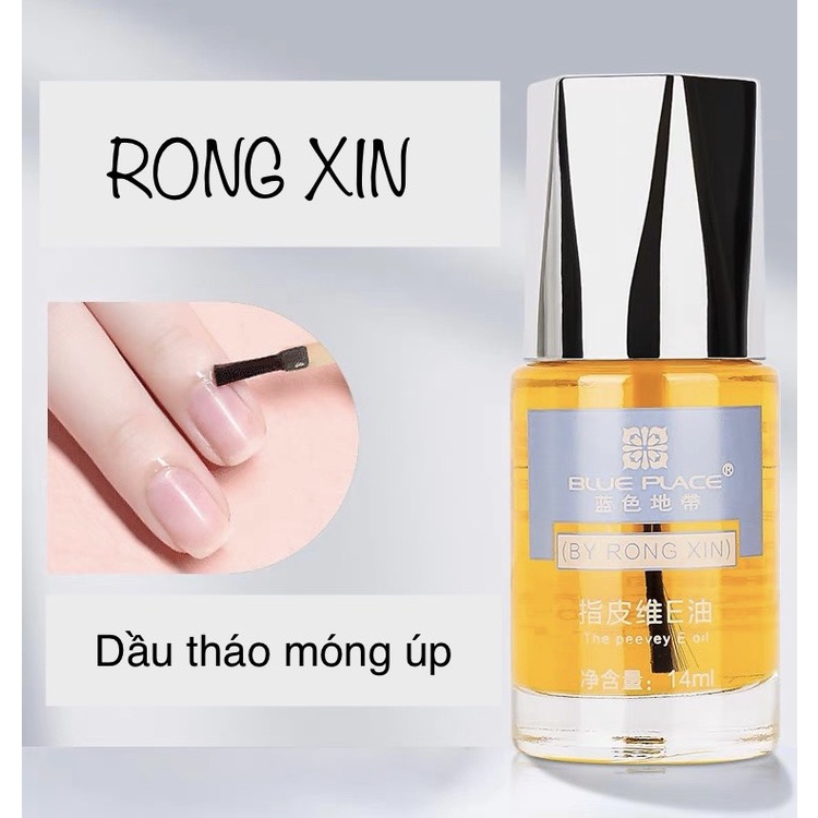 Dầu tháo móng úp chính hãng RONGXIN 14ml, BLUE PLACE dầu tháo móng bột, dầu tháo móng gel siêu nhanh