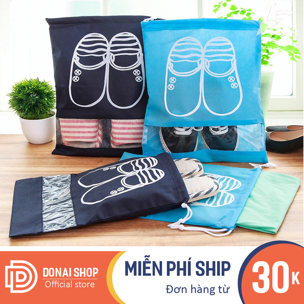 Túi đựng giày dép Sneaker dây rút, chống thấm nước, chống bụi bẩn tiện dùng hằng ngày hoặc du lịch 39.TDGD.DONAI