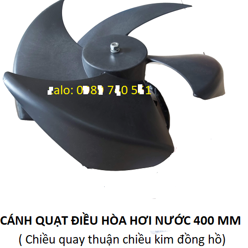 Cánh quạt máy điều hòa hơi nước lỗ 12mm - đường kính 400mm - quay thuận và ngược chiều kim đồng hồ