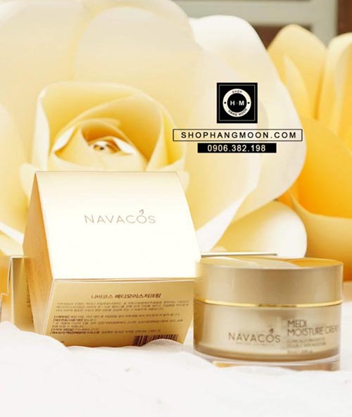 Kem dưỡng Navacos ức chế nám, cấp ẩm, giúp da trăngs sáng Medi Moisture Cream 50ml