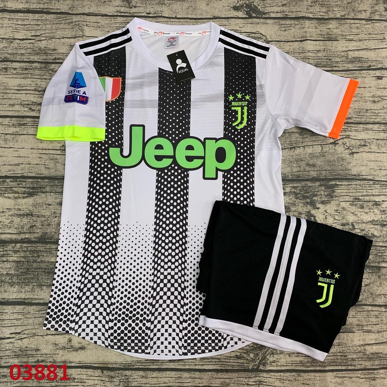 [HCM][EQUAL SHOP] Quần áo bóng đá Quần áo đá banh bộ đồ thể thao áo bóng đá trẻ trung năng động Mẫu Juve Sân khách 2019-2020 - sọc trắng đen