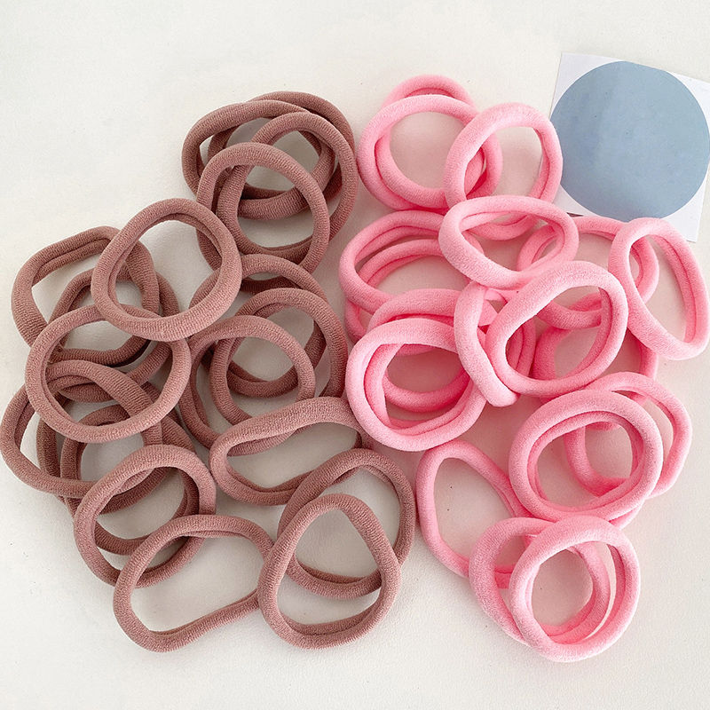 Set 50 cái chun cột tóc trơn co dãn siêu bền nhiều màu sắc tiện lợi cho bé gái - dây cột tóc trơn nhiều màu❤️phụ kiện boomee