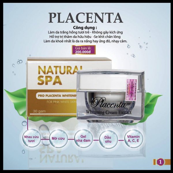 Kem trắng da nhau cừu PLACENTA, dành cho da nhạy cảm