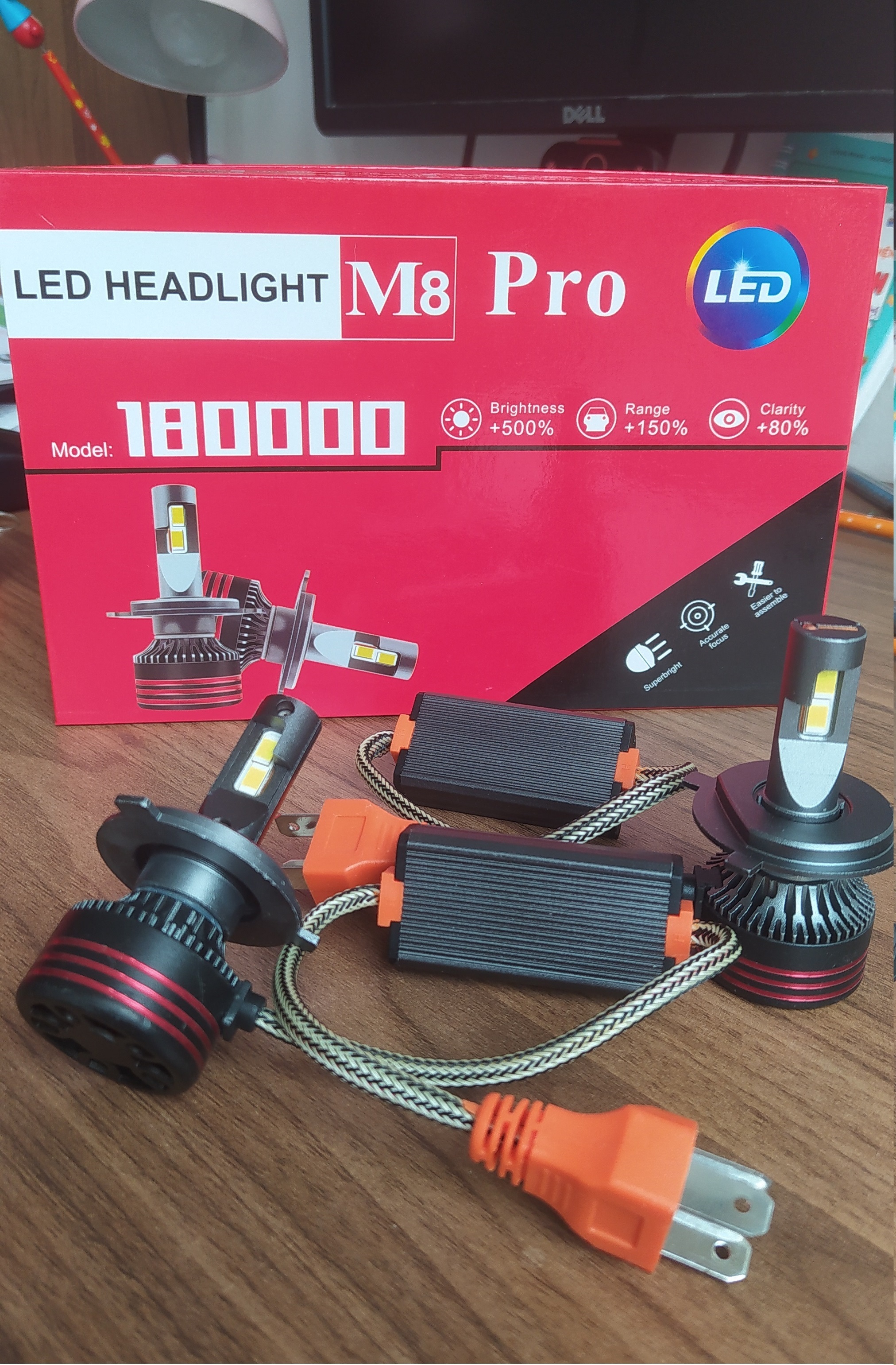 Set of 2 Super Bright 120W Cree M8 Pro Led Car Headlight Bulbs / Pair of All Types of Pins H1, H4, H8,9,11, 9005, Hb3 with Cooling Fan 12 Month Warranty Giá 318,000 Đồng*Miễn phí vận chuyển