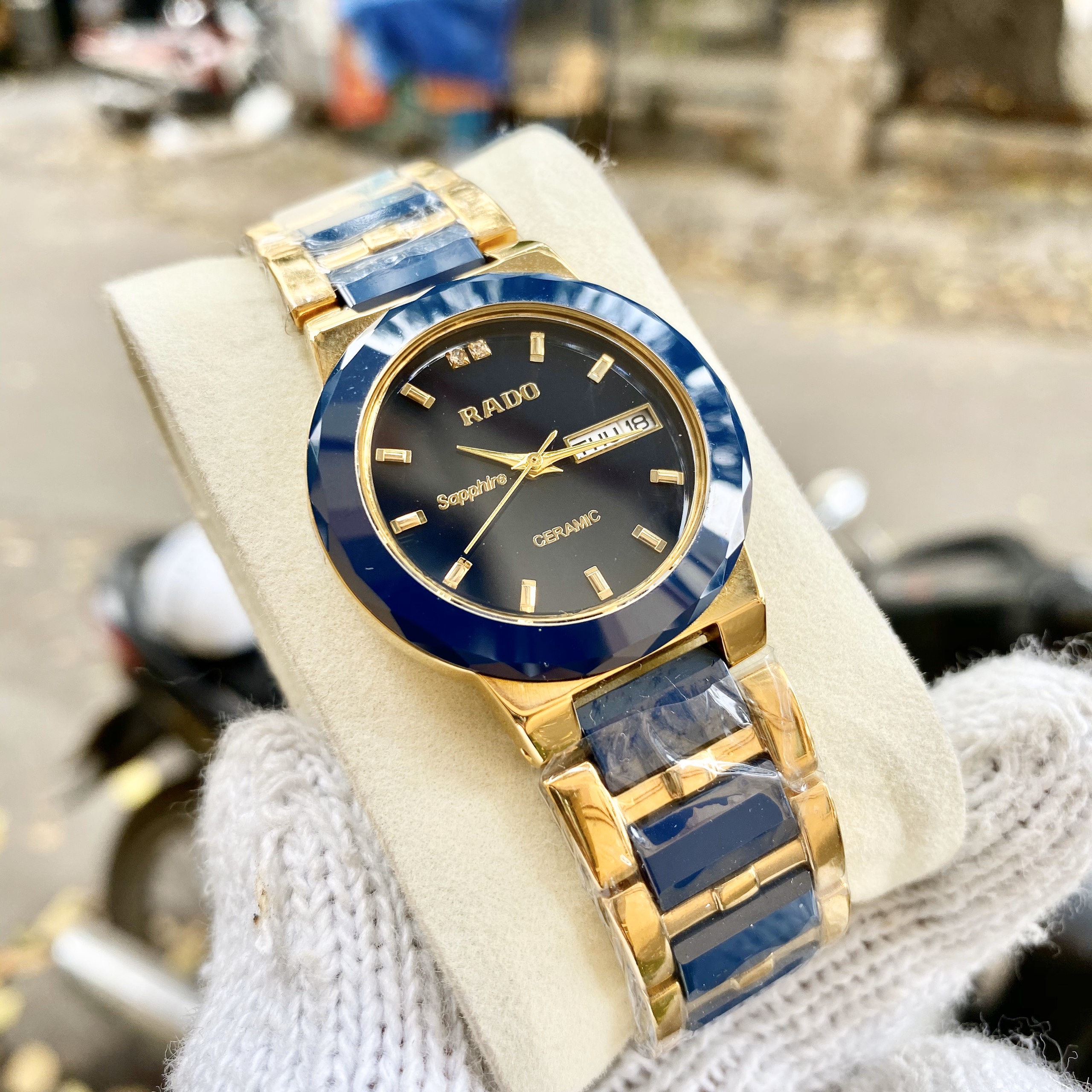 {LAZADA ĐỒNG HỒ HÀNG HIỆU } Đồng Hồ Cao cấp Nam Dây Đá Sapphire Ceramic 2 Lịch Thứ Ngày + Thẻ Bảo Hành { BÁN BUÔN ORIENT SEIKO PATEK SK }