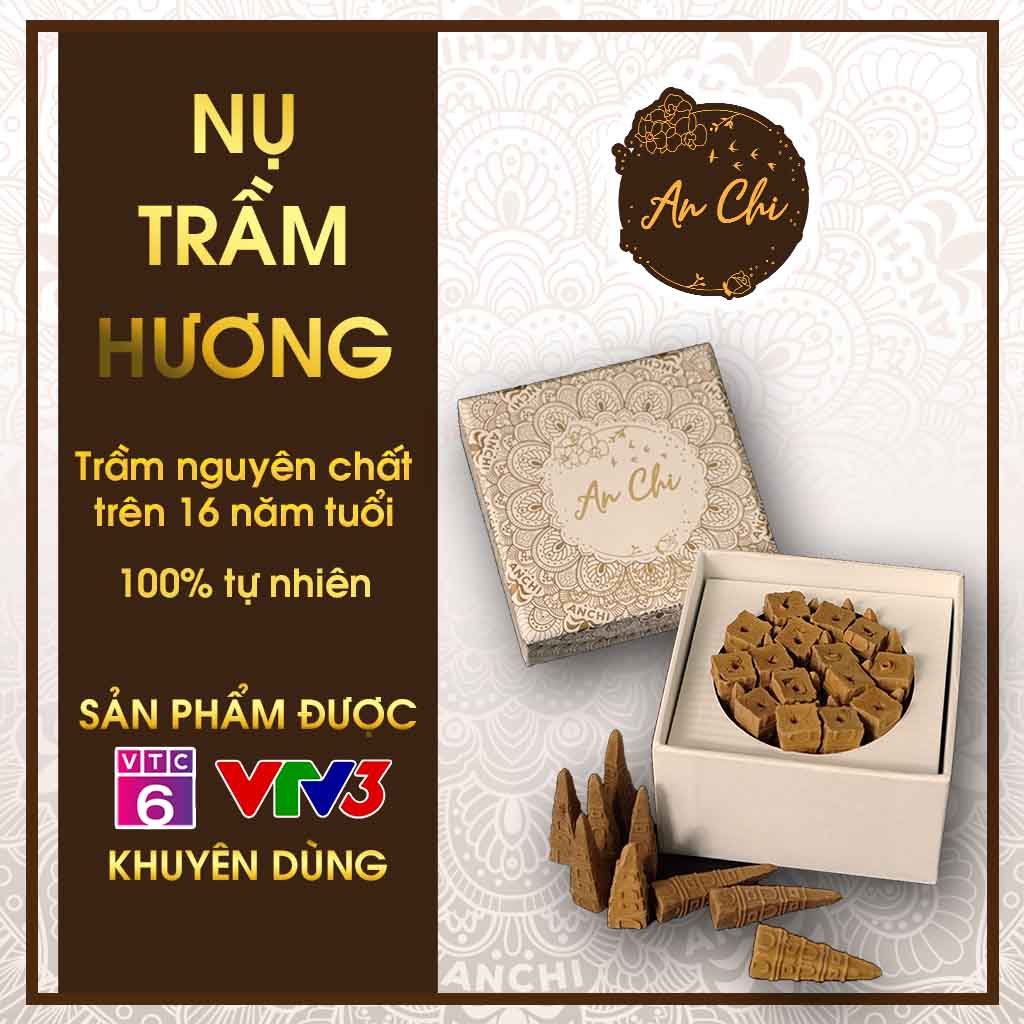 Nụ Trầm hương Organic An Chi - Đã kiểm định chất lượng - nụ trầm hương khói ngược làm từ cây dó bầu với hàm lượng trầm hương cao cấp - cho mùi hương thơm ngọt dịu nhẹ và giúp tinh thần thư thái dễ chịu, cực kỳ an toàn