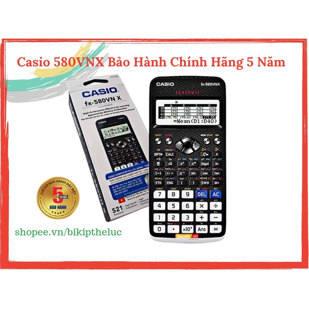 Ảnh thật][ Hàng Thái Lan] Máy tính Casio học sinh FX 580 VN X Chuyển Đổi  Tiếng Việt | HolCim - Kênh Xây Dựng Và Nội Thất