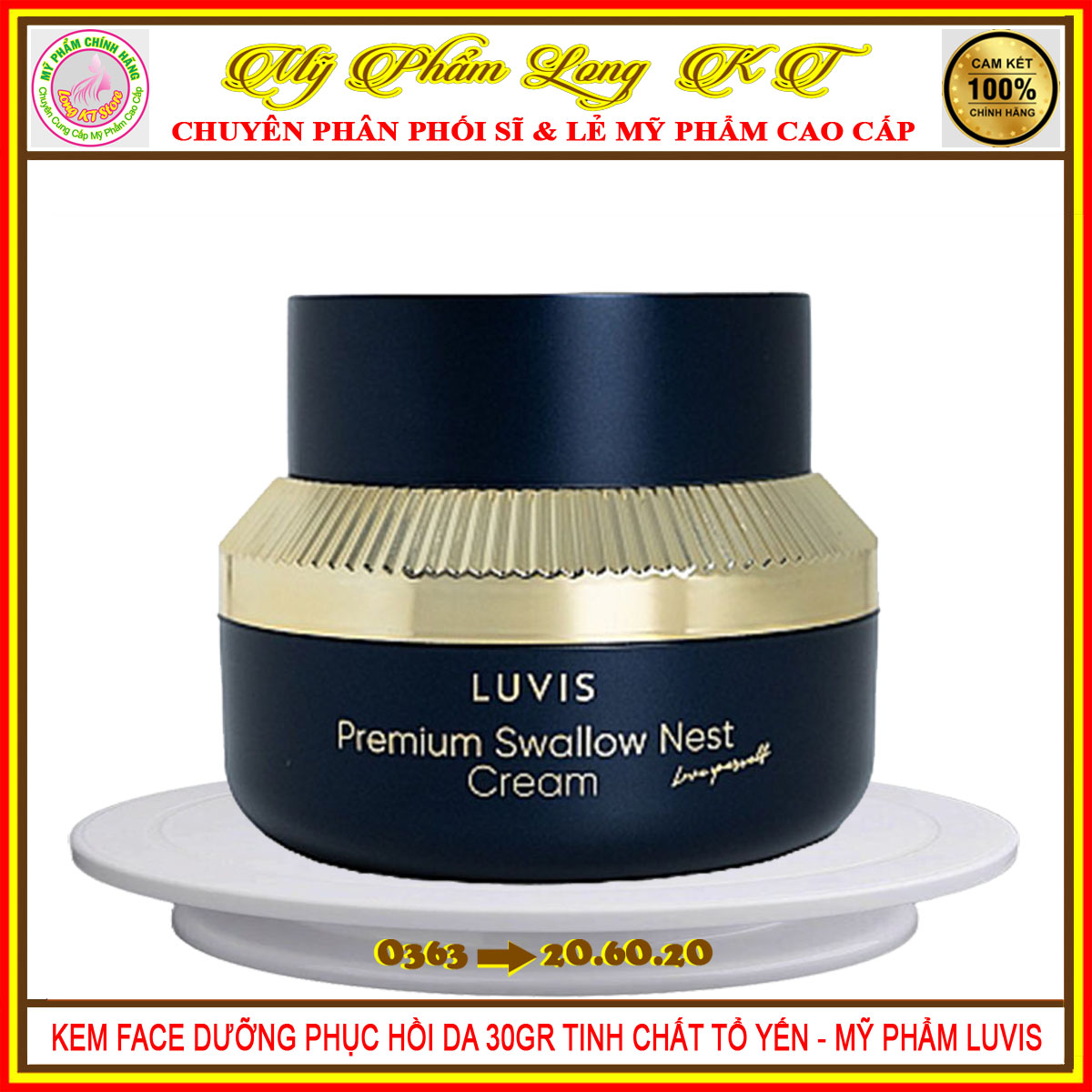[LUVIS] KEM PHỤC HỒI TỔ YẾN - PREMIUM SWALLOW NEST CREAM 30GR - MỸ PHẨM LUVIS