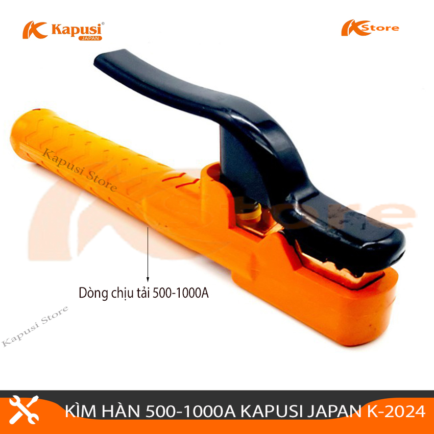 Kìm hàn kapusi japan k-2024 500-1000a, kìm kẹp hàn kapusi, kìm kẹp mát 500-1000a, kim han, kìm hàn điện cao cấp