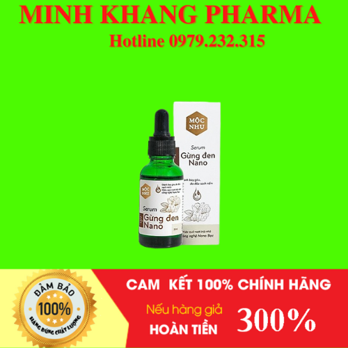 Serum Gừng Đen Nano Mộc Nhu 30ml giúp nhuộm đen tóc - Minh Khang Pharma