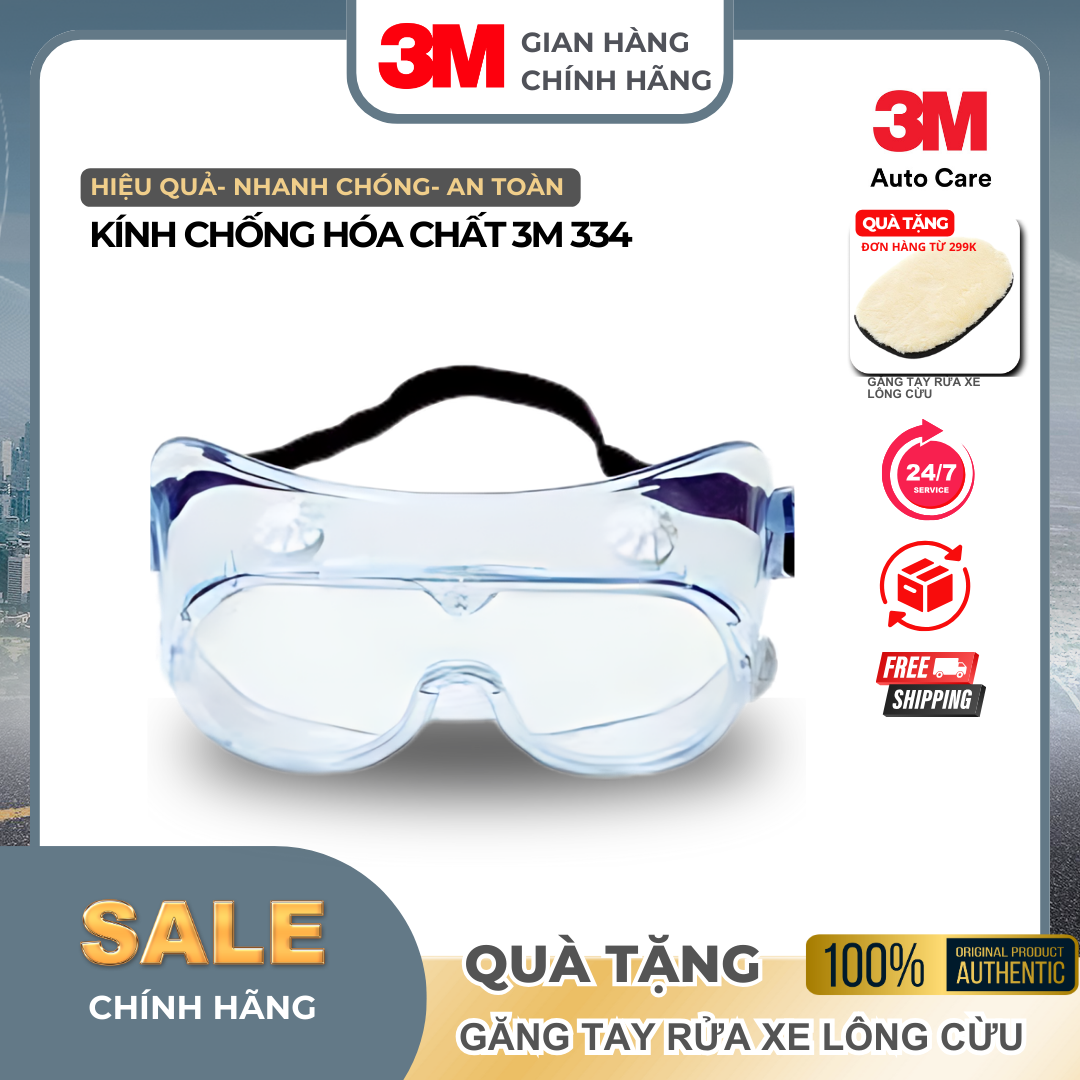 Kính bảo hộ chống hóa chất 3m™ 334