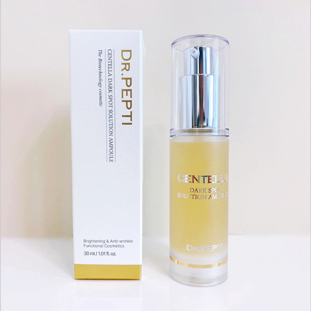 Tinh chất dưỡng trắng căng bóng dr.pepti centella dark spot solution ampoule 30ml