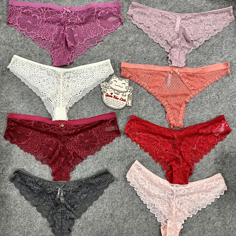 Set 2 quần lót ren nửa mông thiết kế dáng chữ v quyến rũ