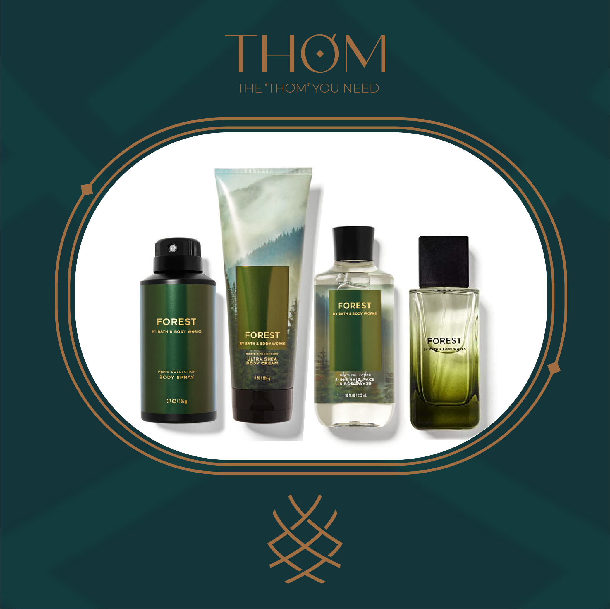 FOREST | SẢN PHẨM TẮM DƯỠNG XỊT THƠM KHỬ MÙI BATH & BODY WORKS DÀNH CHO NAM BODY SRPAY SHOWER GEL LOTION