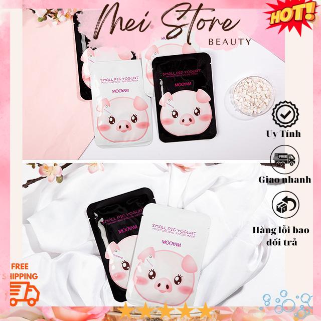 [GIẢM 5% ĐƠN 129K]Mặt Nạ Heo Trắng Đen MÔOYAM Small Pig Yogurt Tinh Chất Sữa Chua Dướng Da Cấp Ẩm