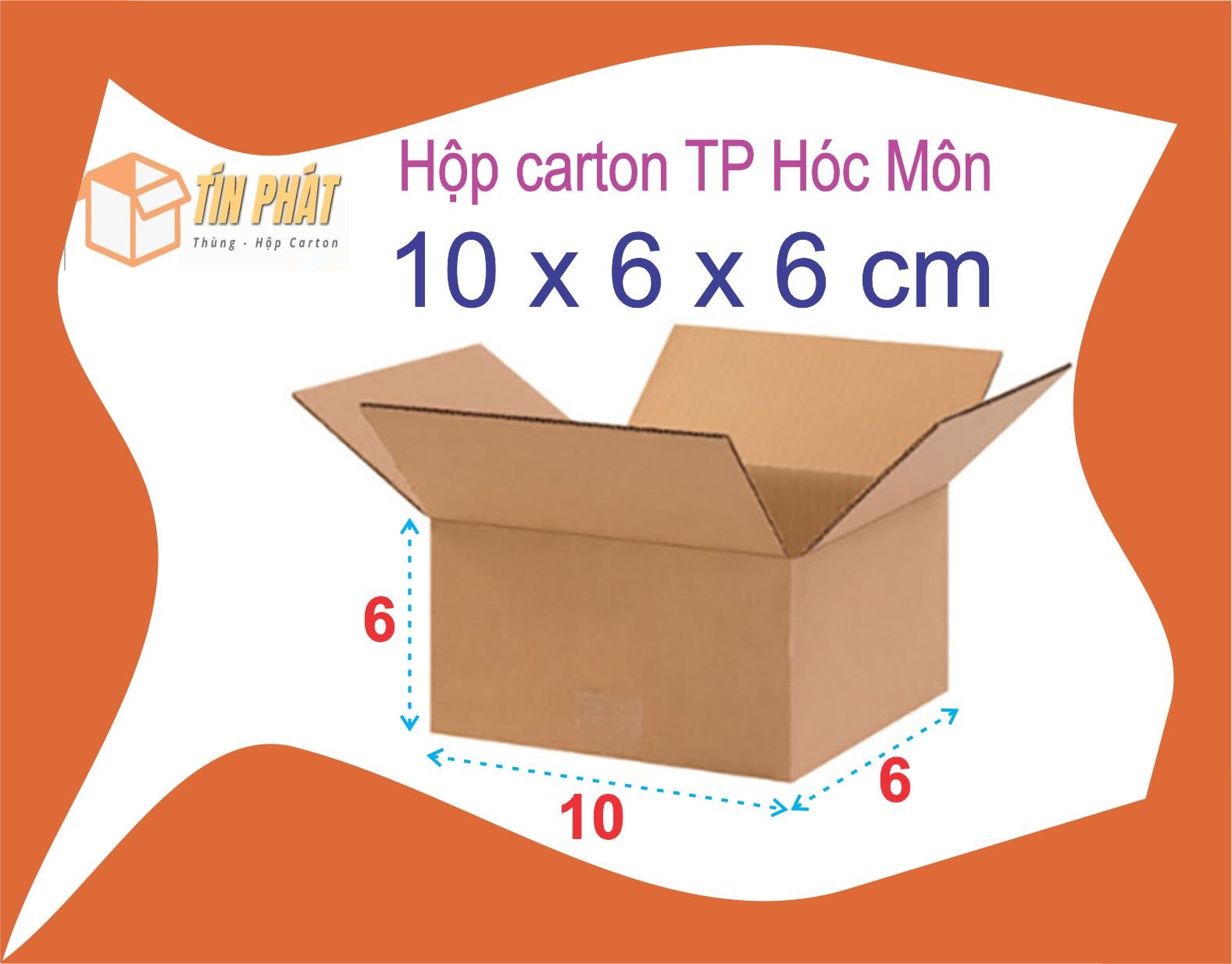 Size 10 x 6 x 6 com bo 50 hộp carton gói hàng