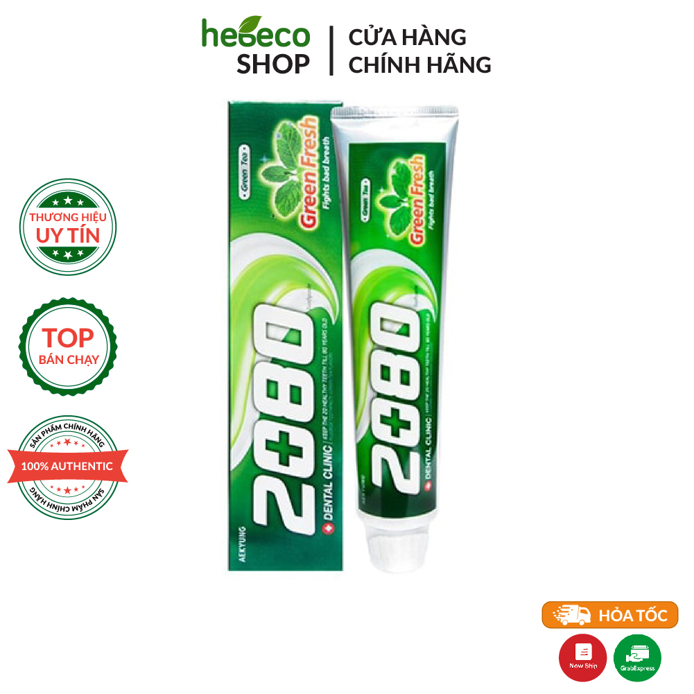 Kem đánh răng cao cấp giải nhiệt và phòng ngừa bệnh răng nướu 2080 green fresh 120g - hàn quốc