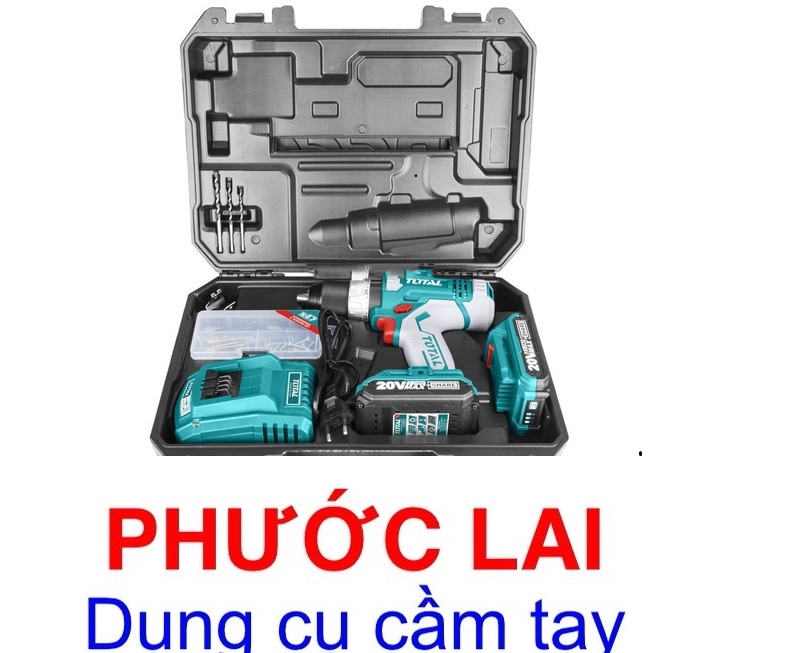 Máy khoan búa dùng pin Lithium 20V TOTAL TIDLI20031