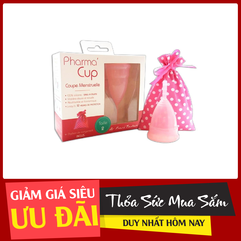 Cốc nguyệt san Pharma Cup cho người sinh mổ size 1 màu Hồng