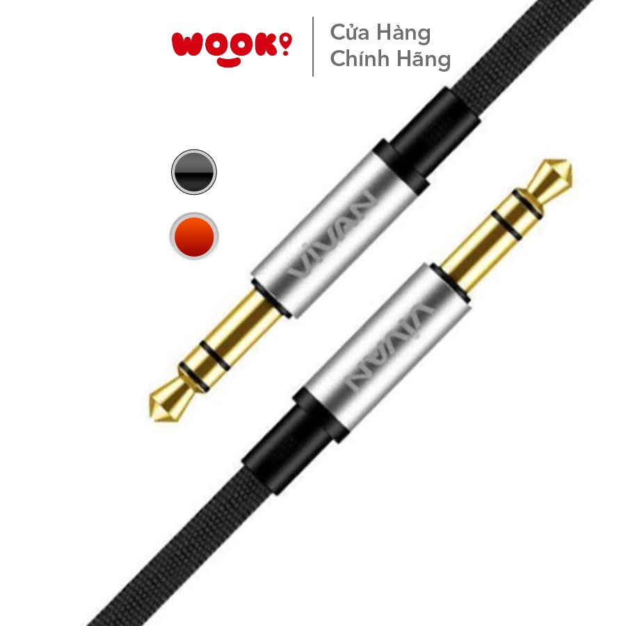 Dây cáp âm thanh aux vivan aux01 cổng kết nối 3.5mm dài 100cm hàng