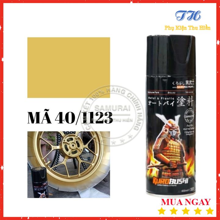 Sơn xịt samurai màu vàng đồng lấp lánh - mã 40/1123