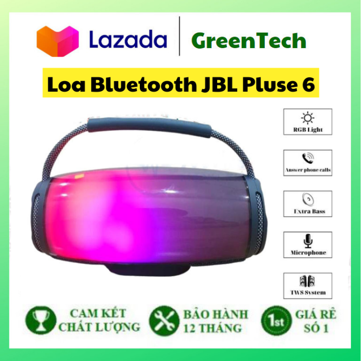Loa bluetooth jbl pluse 6 - loa nghe nhạc âm thanh siêu bass cực mạnh, sống động công suất lớn, đèn led nhiều màu sắc