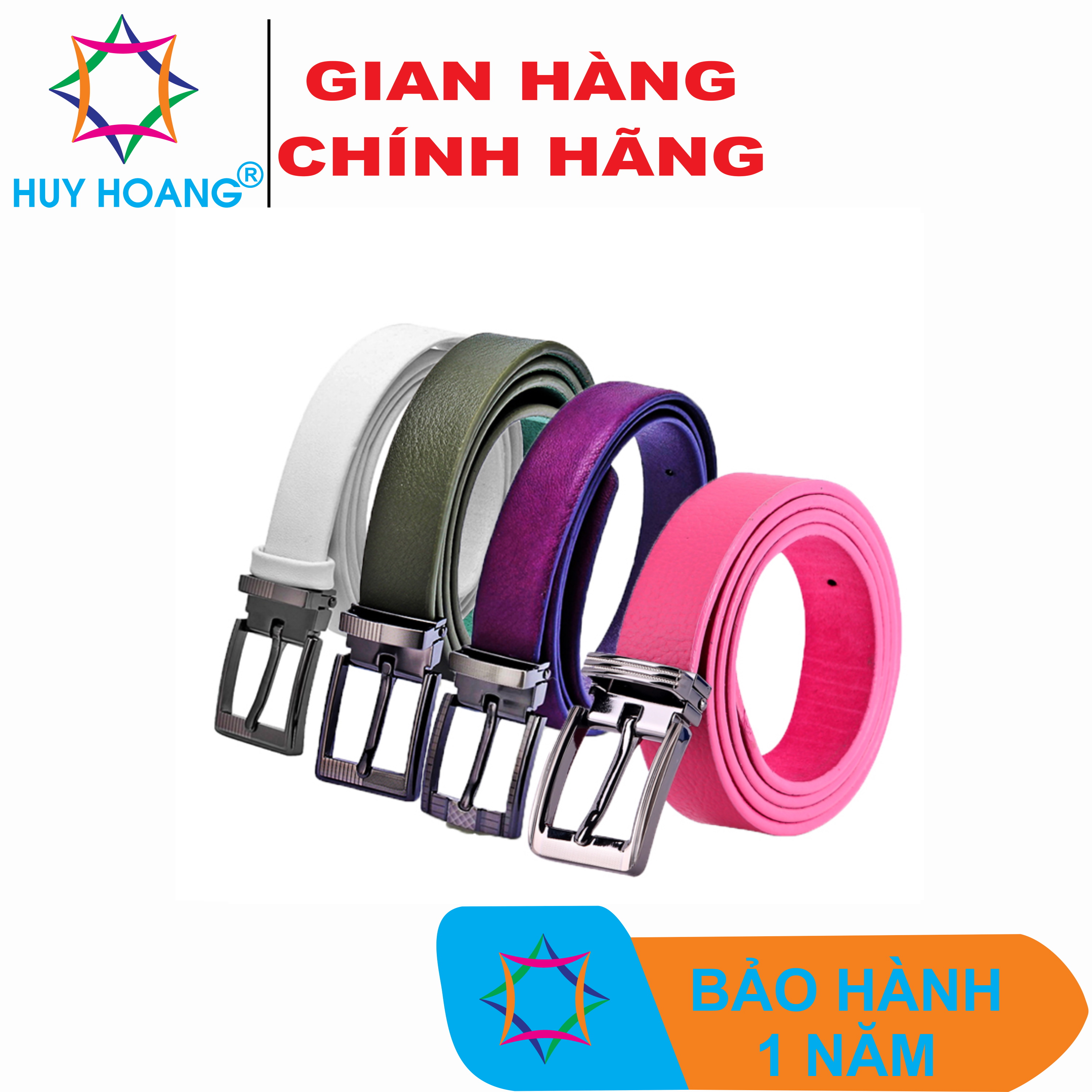 Dây thắt lưng nữ da bò cỡ lớn nhiều màu hq3133-34-35-36
