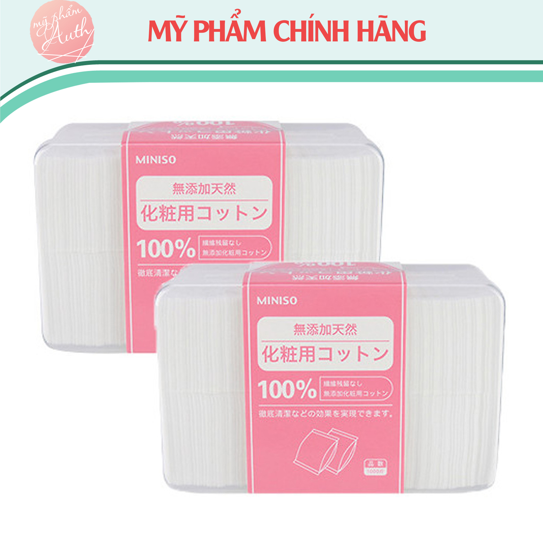 [HCM][Chính hãng] Hộp bông tẩy trang Miniso 1000 miếng Nhật Bản