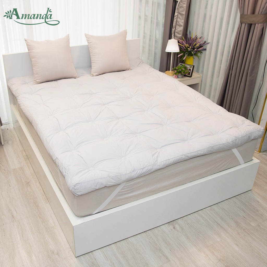 [HCM]topper nệm mềm mại chống xì gòn cho giấc ngủ ngon Chất Liệu Cotton + Bông Tấm Nguyên Sinh 100% Thoáng Mát và Tiện Dụng -1M8 - 2M-sale 50%