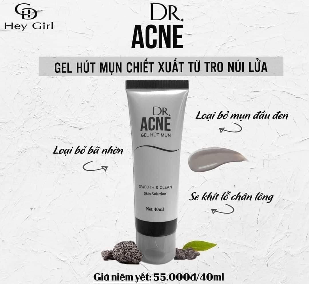 Gel lột mụn - dr.acne - hút sạch mụn cám, mụn đầu đen. thải độc chì- sáng da