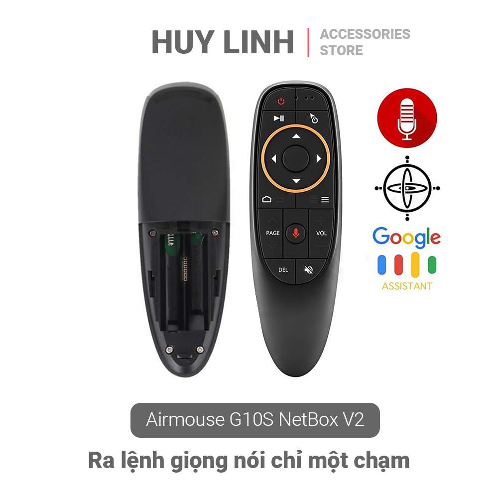 Điều khiển chuột bay Air Mouse G10S - Có tìm kiếm bằng giọng nói Oke Google
