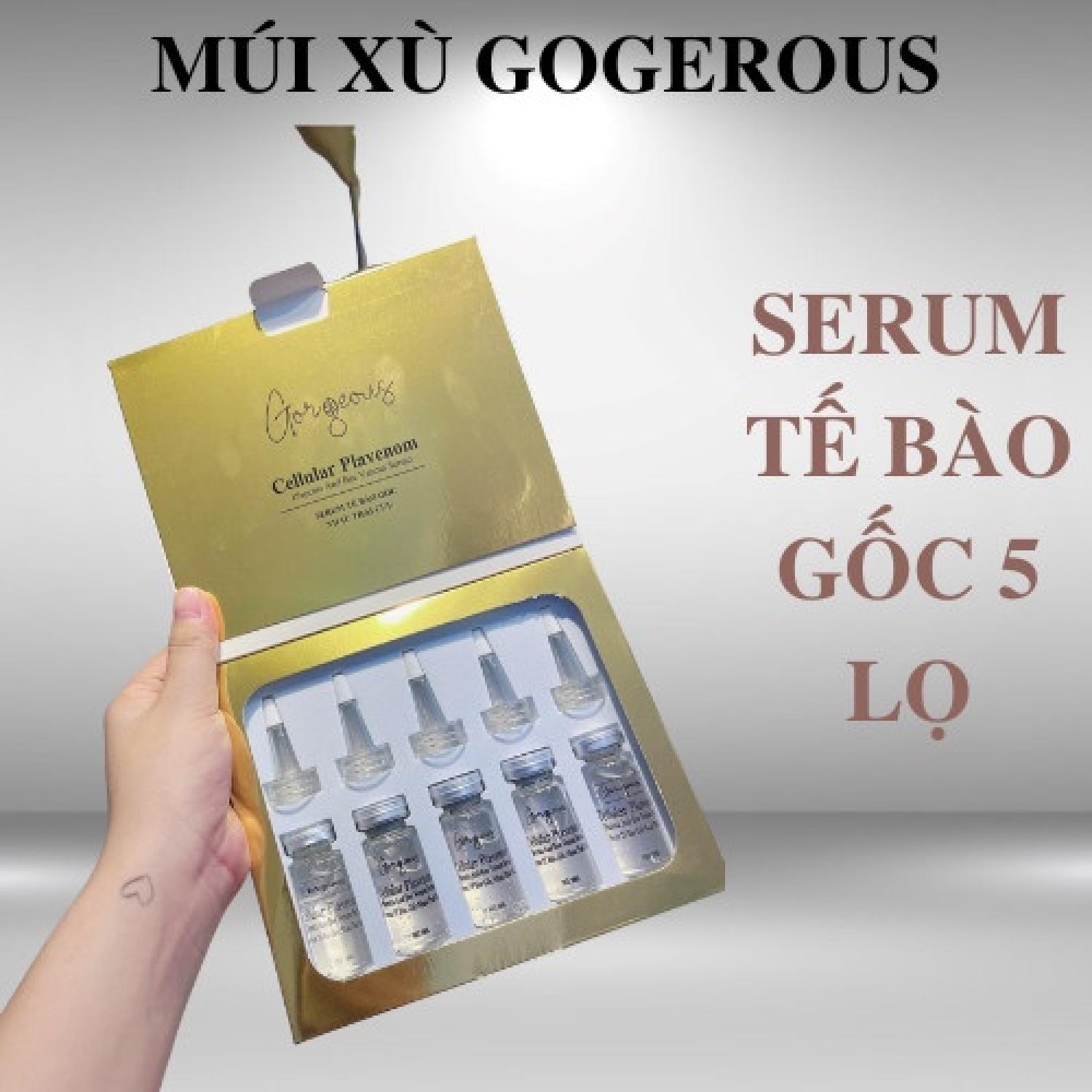 Serum cao cấp trắng da set 5 chai MÚI XÙ GORGEOUS chính hãng