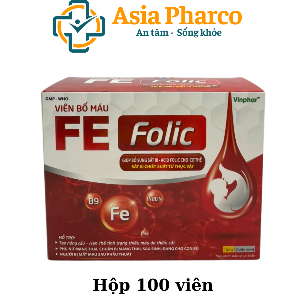 Viên bổ máu FE FOLIC - Giúp bổ sung sắt III, acid folic cho cơ thể