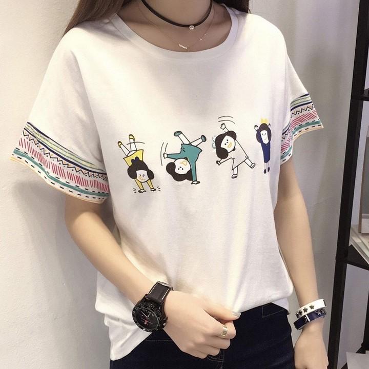 Áo thun nữ form rộng tay lỡ AP13 tay thổ cẩm