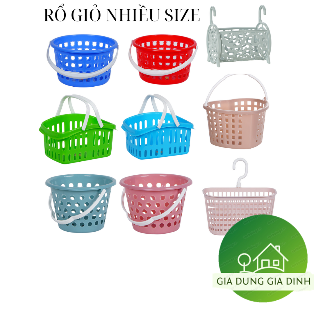 Giỏ đựng đồ có quai xách nhựa việt nhật, giỏ đựng đồ nhà tắm, đựng mỹ phẩm đa năng nhiều mẫu