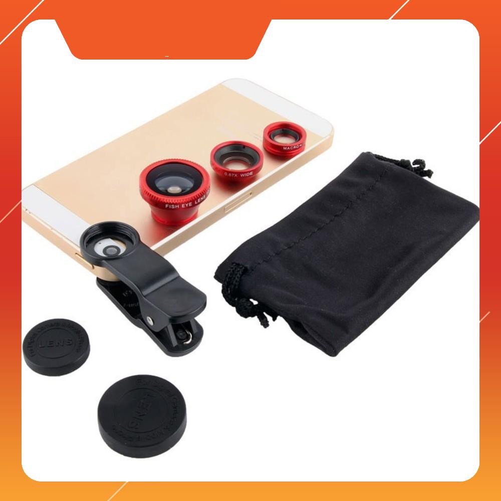 Bộ Lens 3 in 1 hỗ trợ chụp hình bằng điện thoại  Màu ngẫu nhiên