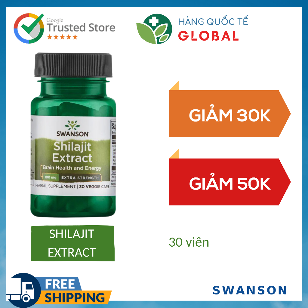SWANSON SHILAJIT EXTRACT, 30 tablets