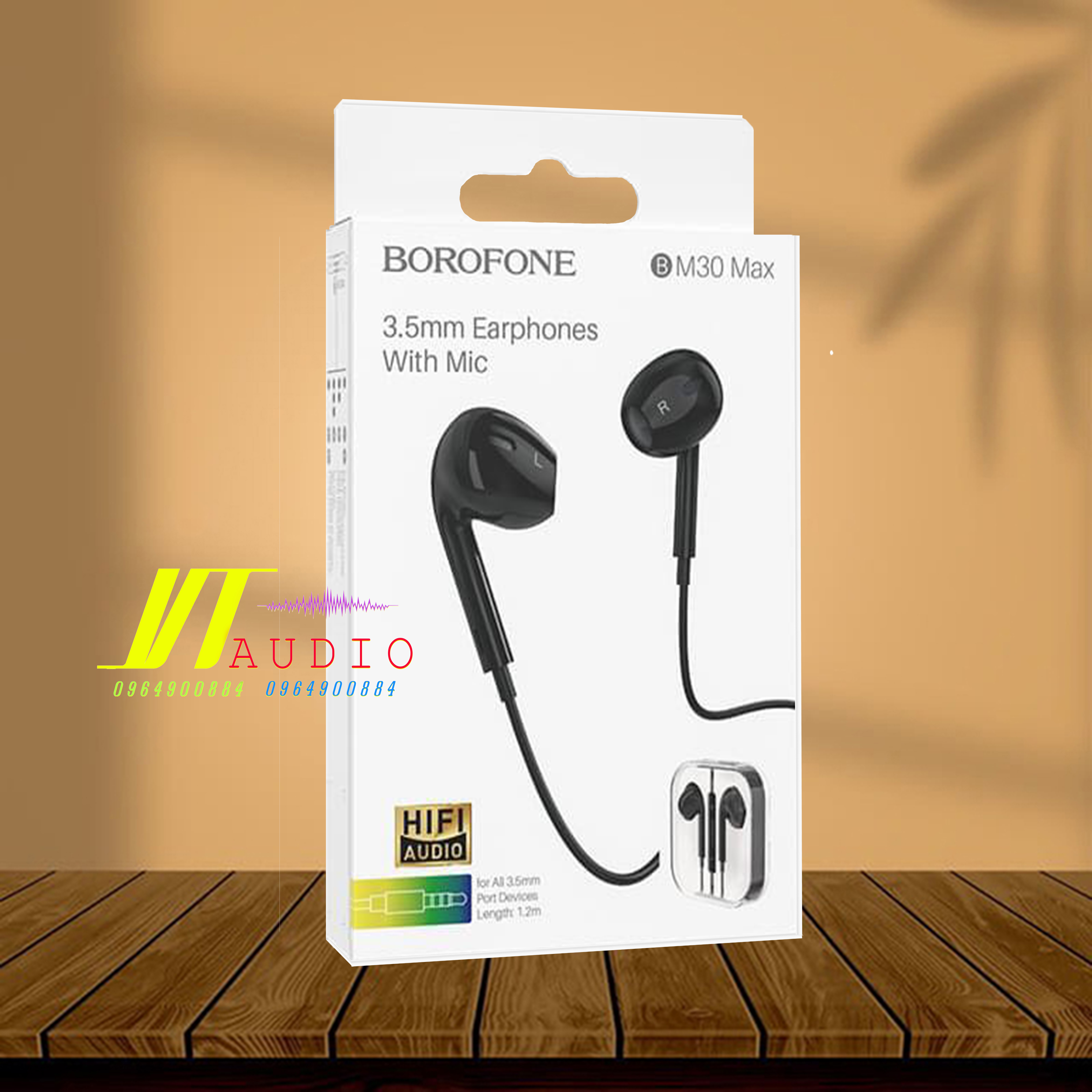 Tai nghe có dây borofone bm30 max, tai nghe có dây,