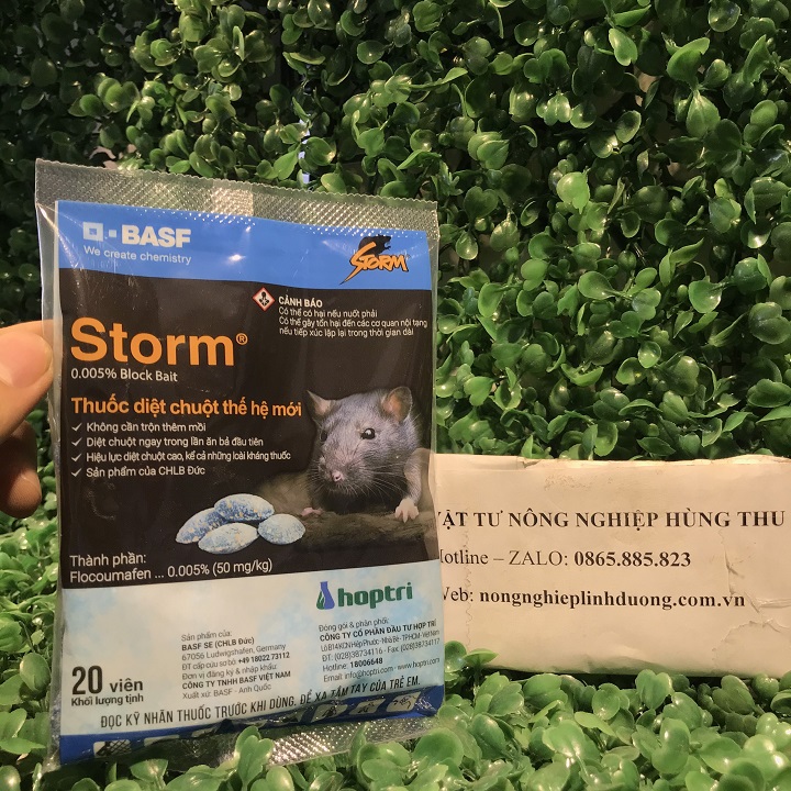 Thốc diệt chuột thế hệ mới storm gói 20 viên