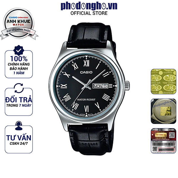 Đồng hồ nam dây da Casio Anh Khuê MTP-V006L-1BUDF